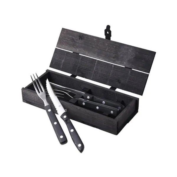 Gense Old Farmer Biff-/Grillbestikk 4-delt - Svart/Rustfritt stål