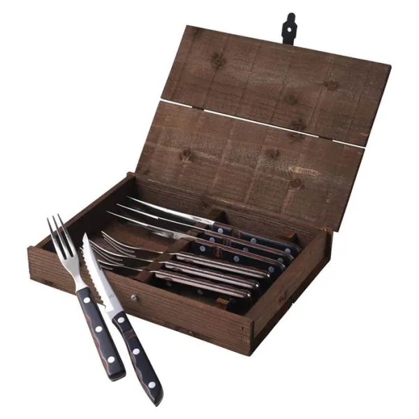 Gense Old Farmer Biff-/Grillbestikk 8-delt - Tre/Rustfritt stål