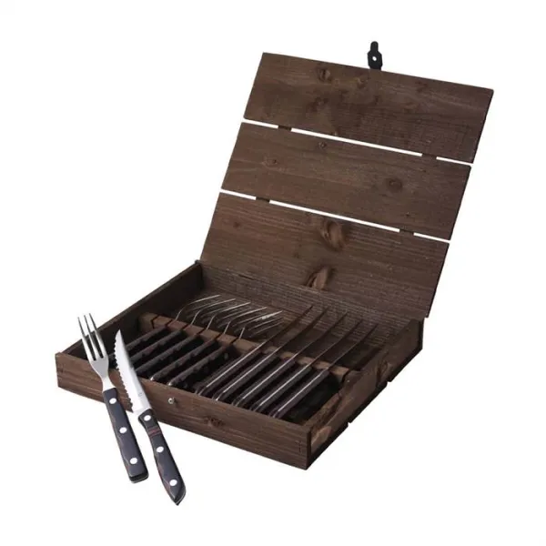 Gense Old Farmer Biff-/Grillbestikk 12-delt - Tre/Rustfritt stål