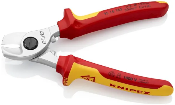 Knipex Kabelsaks forkromet, VDE-godkjent 165 mm