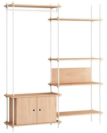 MOEBE S.200.2.G Hyllesystem Eik/hvit